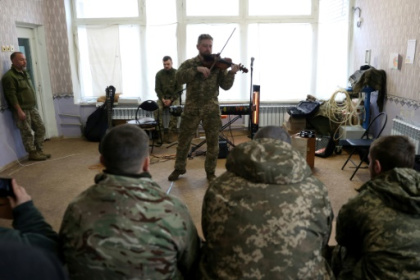 Live music offers respite from Ukraine trench life.jpg Live music offers respite from Ukraine trench life.jpg