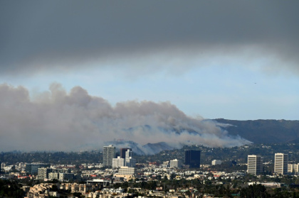 The Palisades fire burns in Los Angeles