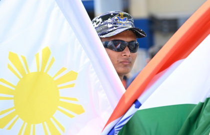 Warships of the Indian Navy were patrolling areas of the disputed South China Sea with their Philippine counterparts for the first time - Ted ALJIBE (AFP)