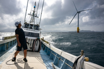 Floating turbines are particularly well suited to Japan as its deep coastal waters make fixing them to seabeds tricky - Philip FONG (AFP)