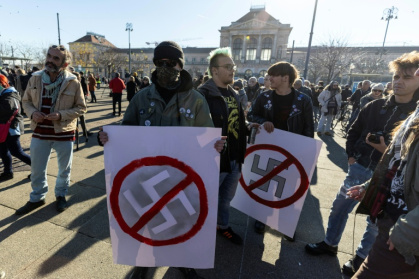 The demonstrators were protesting a rise of far-right rhetoric in Croatia - STR (AFP)
