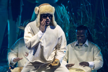 Puerto Rican singer Bad Bunny performs onstage during his residency in San Juan in 2025 - Ricardo ARDUENGO (AFP)