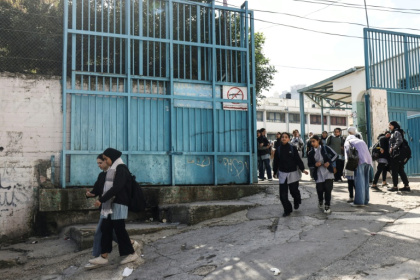 Schools in the occupied West Bank have had to slash their teaching hours in response to budget cuts - JAAFAR ASHTIYEH (AFP)